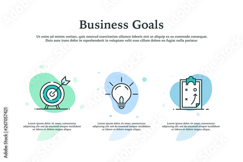 Business Goals Icon Concept