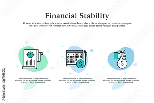 Financial Stability Icon Concept