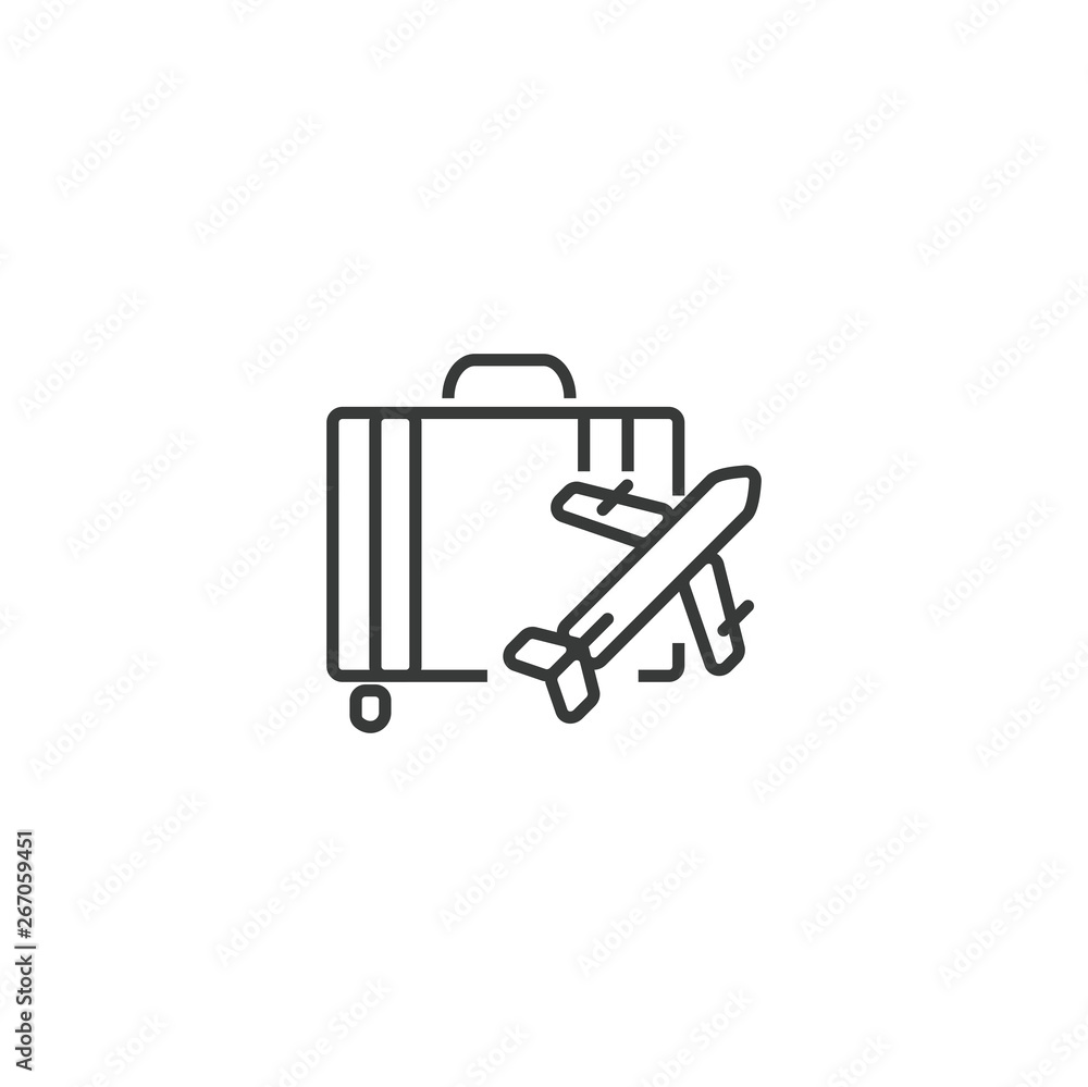Travel by Plane Vector Icon, Pixel perfect Eps10. Travel by Plane Vector Icon, Pixel perfect Eps10.