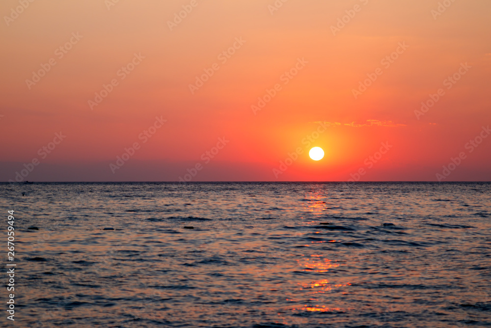sunrise over the mediterranean sea