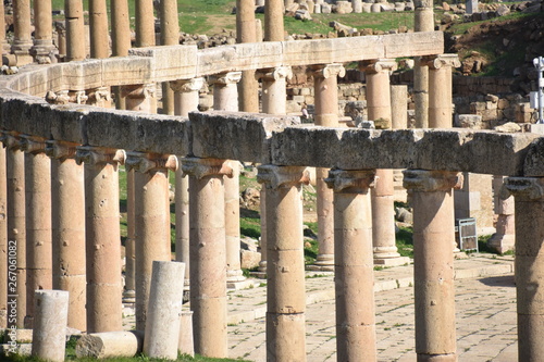 Oval Plaza Detail from Temple of Zeus 2, Jerash, Jordan