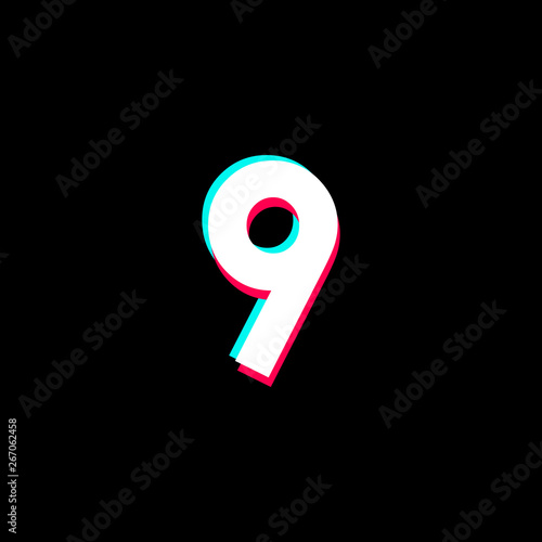 Number 9 Vector Template Design Illustration Design for Anniversary Celebration