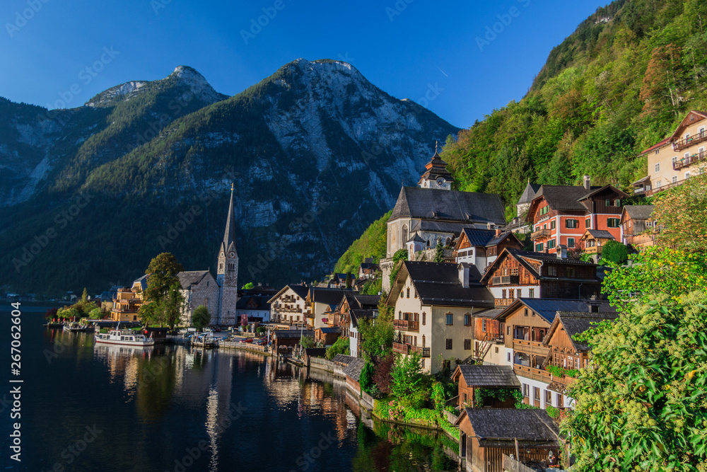 the famous view of Halstatt the famous view of Halstatt