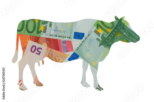 фотографія Cash cow - metaphor of business generating financial revenue, income, earning, profit and capital