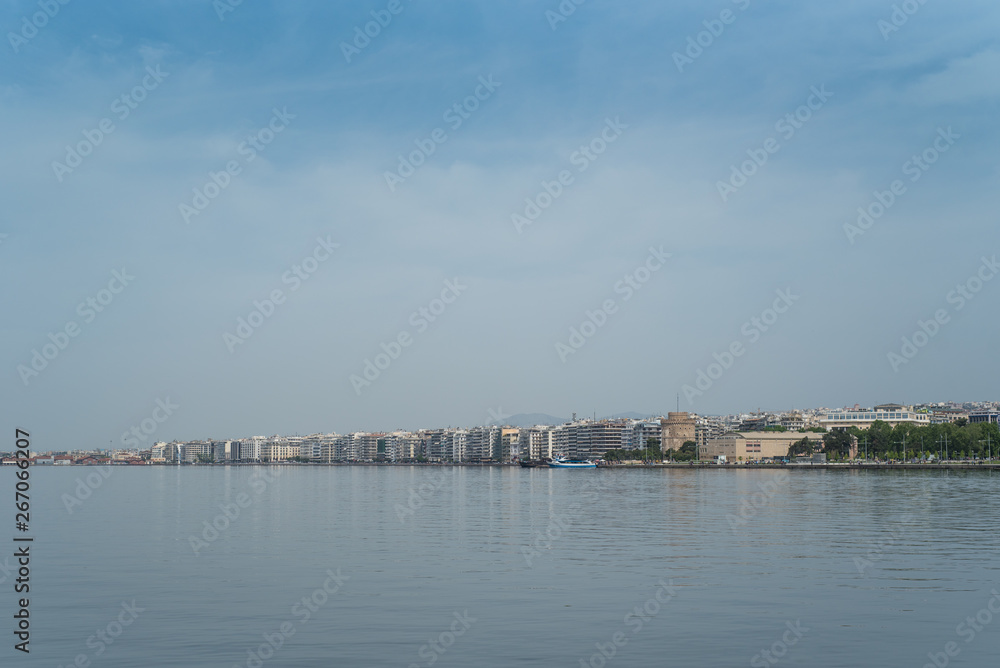Thessaloniki city view from the sea