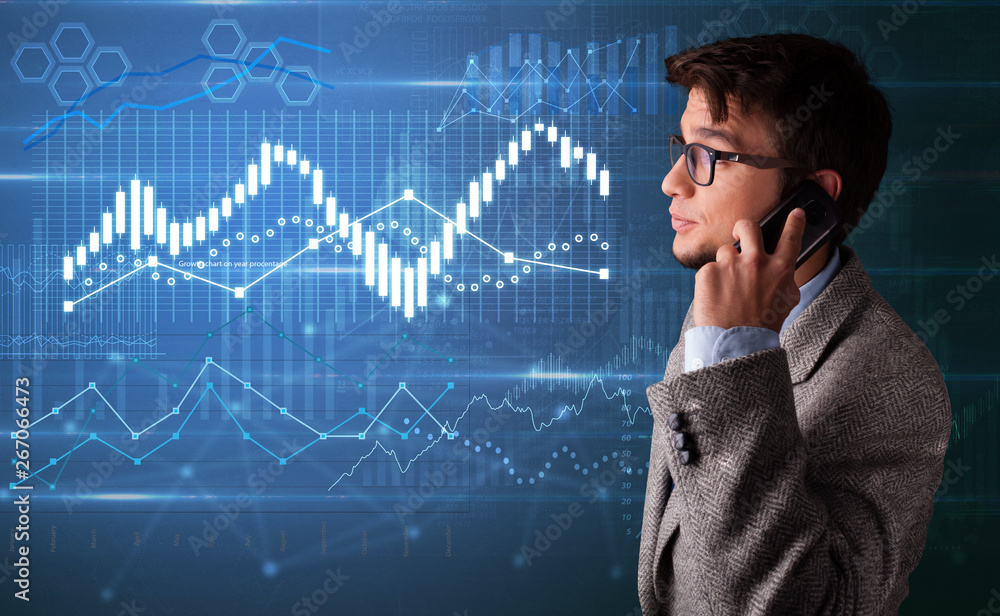 Young person talking on the phone with diagrams on the background
Young person talking on the phone with diagrams on the background