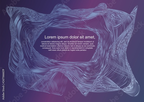 modern, fantastic background. Abstract background, modern wave. Vector background made of lines, Template for text
