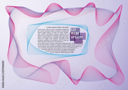 modern, fantastic background. Abstract background, modern wave. Vector background made of lines, Template for text
