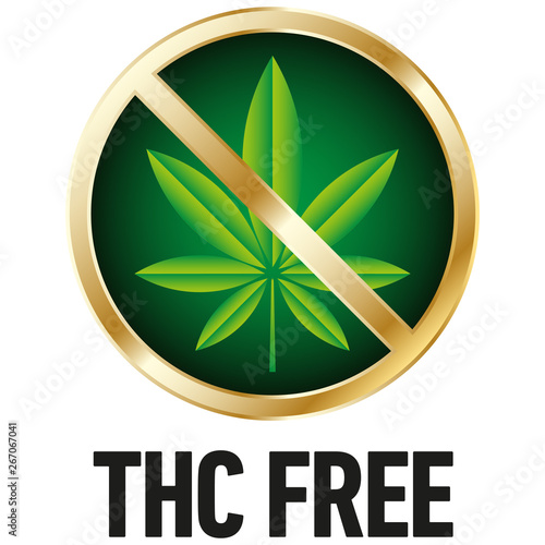THC free icon on white background - vector