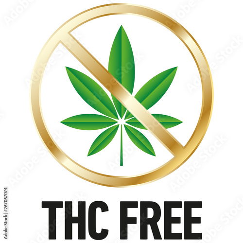 THC free icon on white background - vector