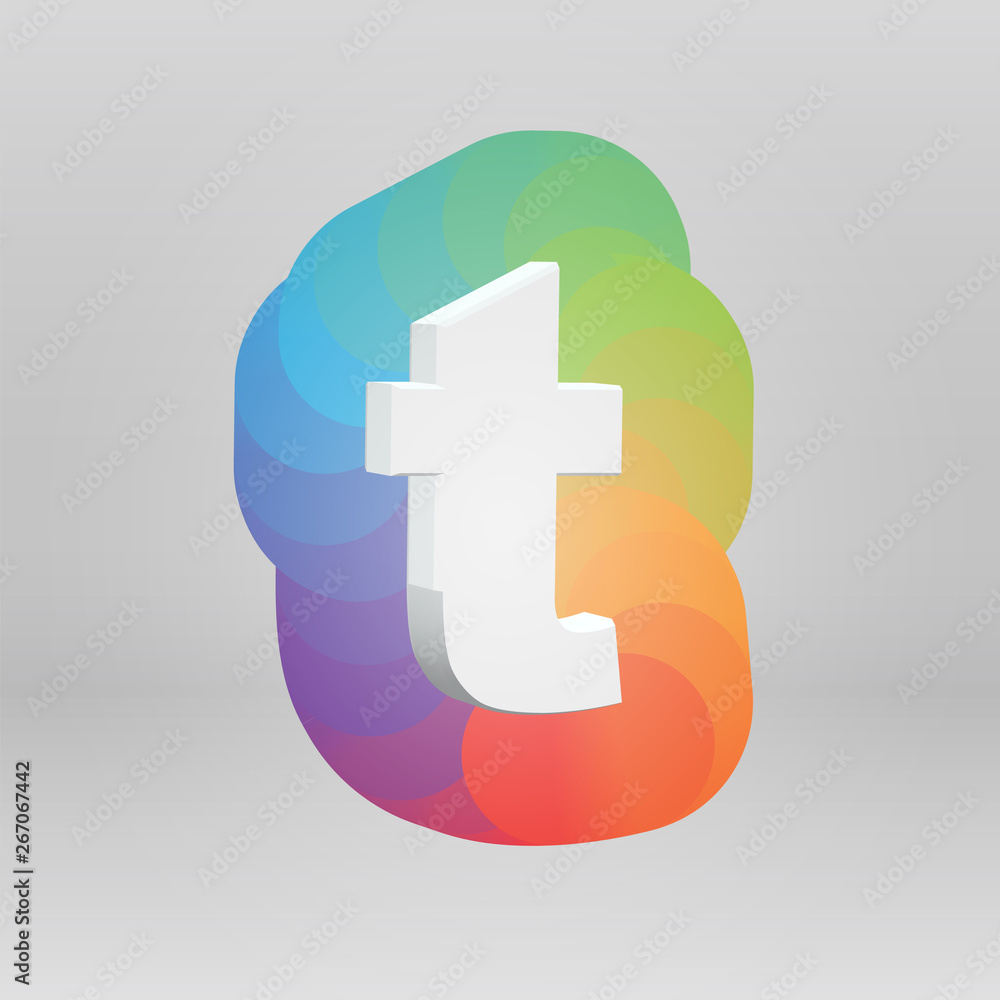 3D character from a fontset with colorful background, vector illustartion 3D character from a fontset with colorful background, vector illustartion