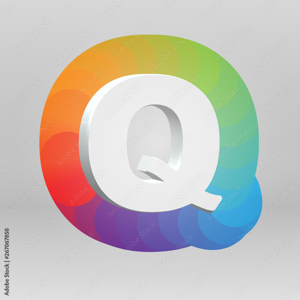 3D character from a fontset with colorful background, vector illustartion 3D character from a fontset with colorful background, vector illustartion