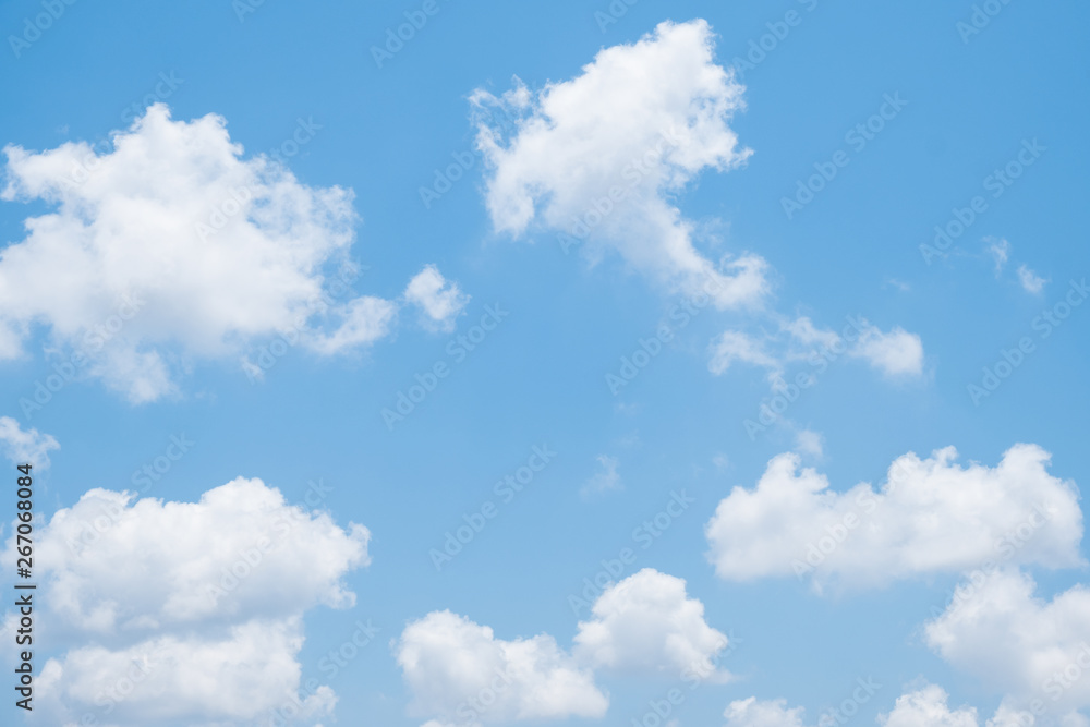blue sky background with white clouds during day . panorama . - obrazy, fototapety, plakaty 