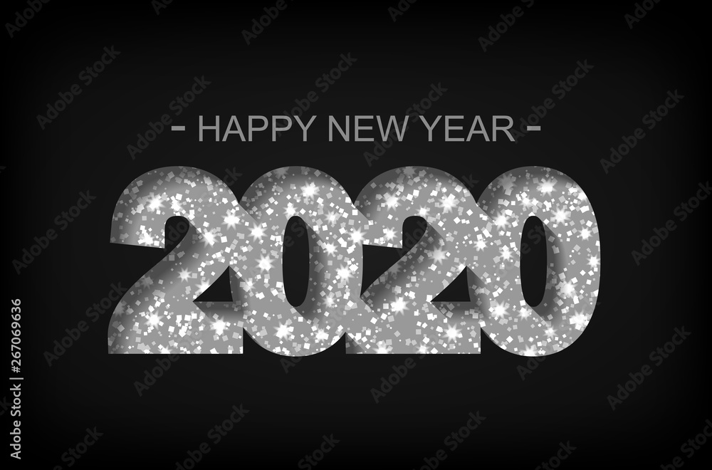 Happy New Year 2020 - greeting card, flyer, invitation - vector Happy New Year 2020 - greeting card, flyer, invitation - vector