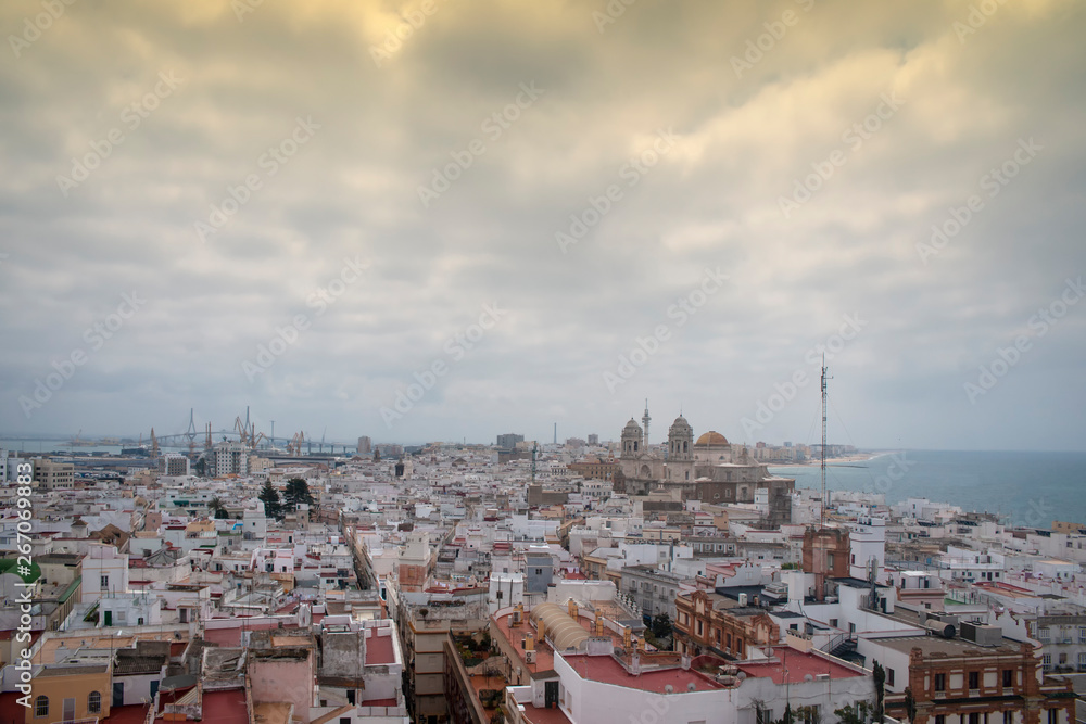 vistas de la ciudad de Cádiz, Andalucía