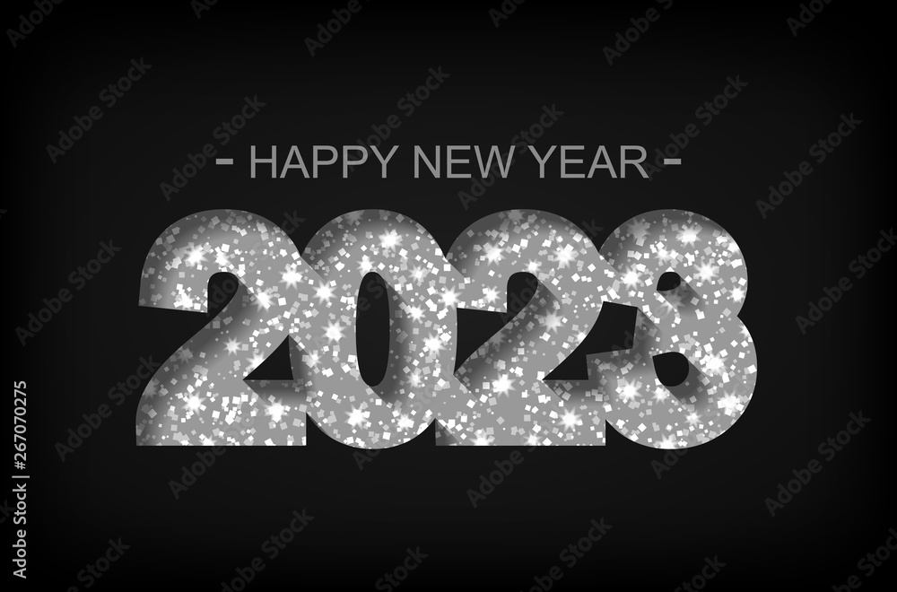 Happy New Year 2023 - greeting card, flyer, invitation - vector Happy New Year 2023 - greeting card, flyer, invitation - vector
