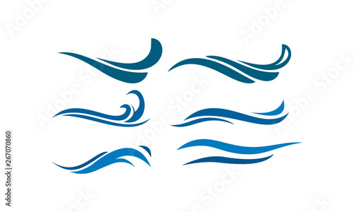 set water wave logo template