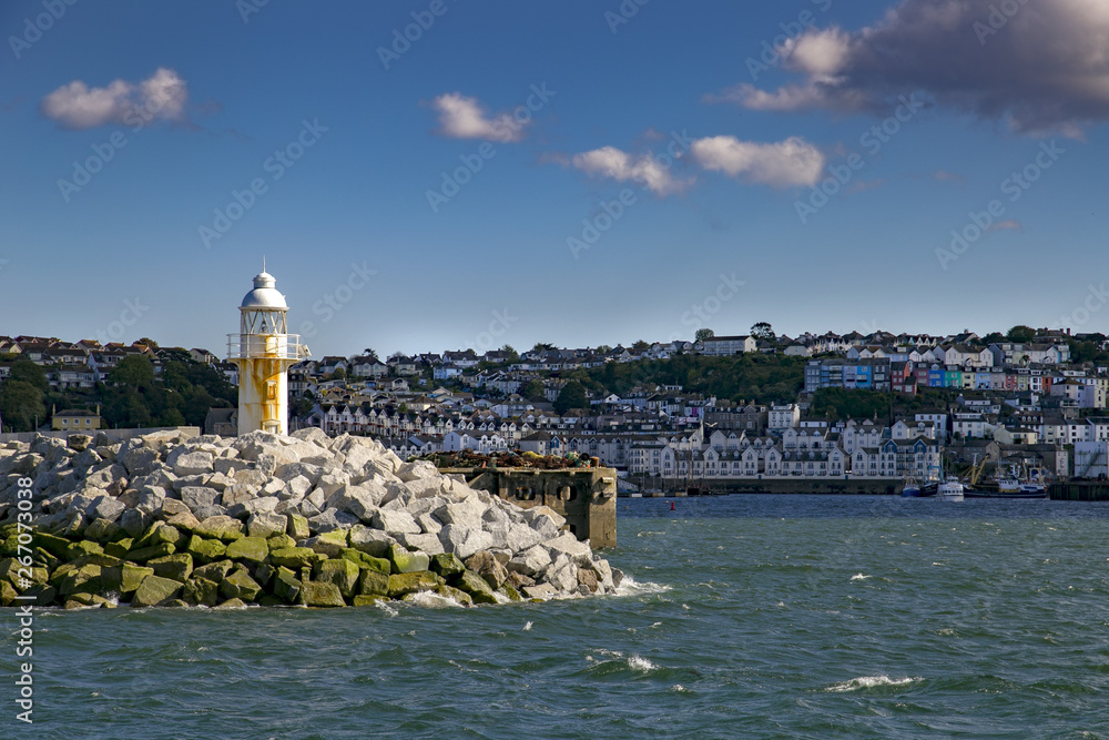 Harbor lighthouse Brixham fishing port Harbor lighthouse Brixham fishing port