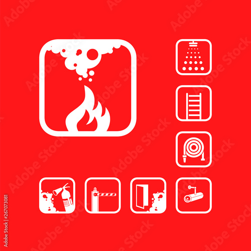 Set of isolated vector icons. Graphic pictograms