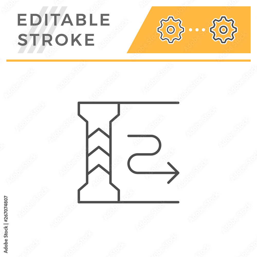 Underground parking editable stroke line icon Underground parking editable stroke line icon