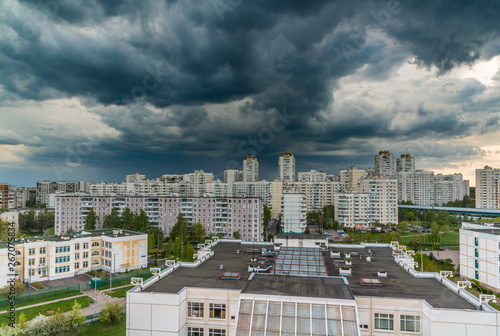Photography Thunderclouds in the sky over the city