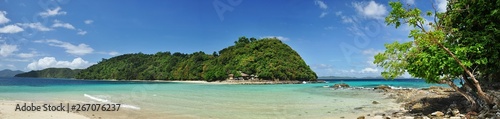 panoramic view on tropical island in philippines
