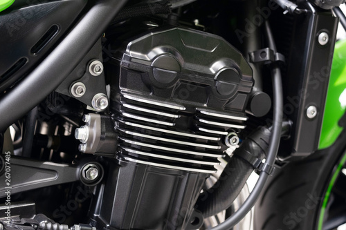 Wallpaper Mural Clean inline Four Motorcycle Engine, Big Street Cafe Bike with Full Horsepower Torontodigital.ca