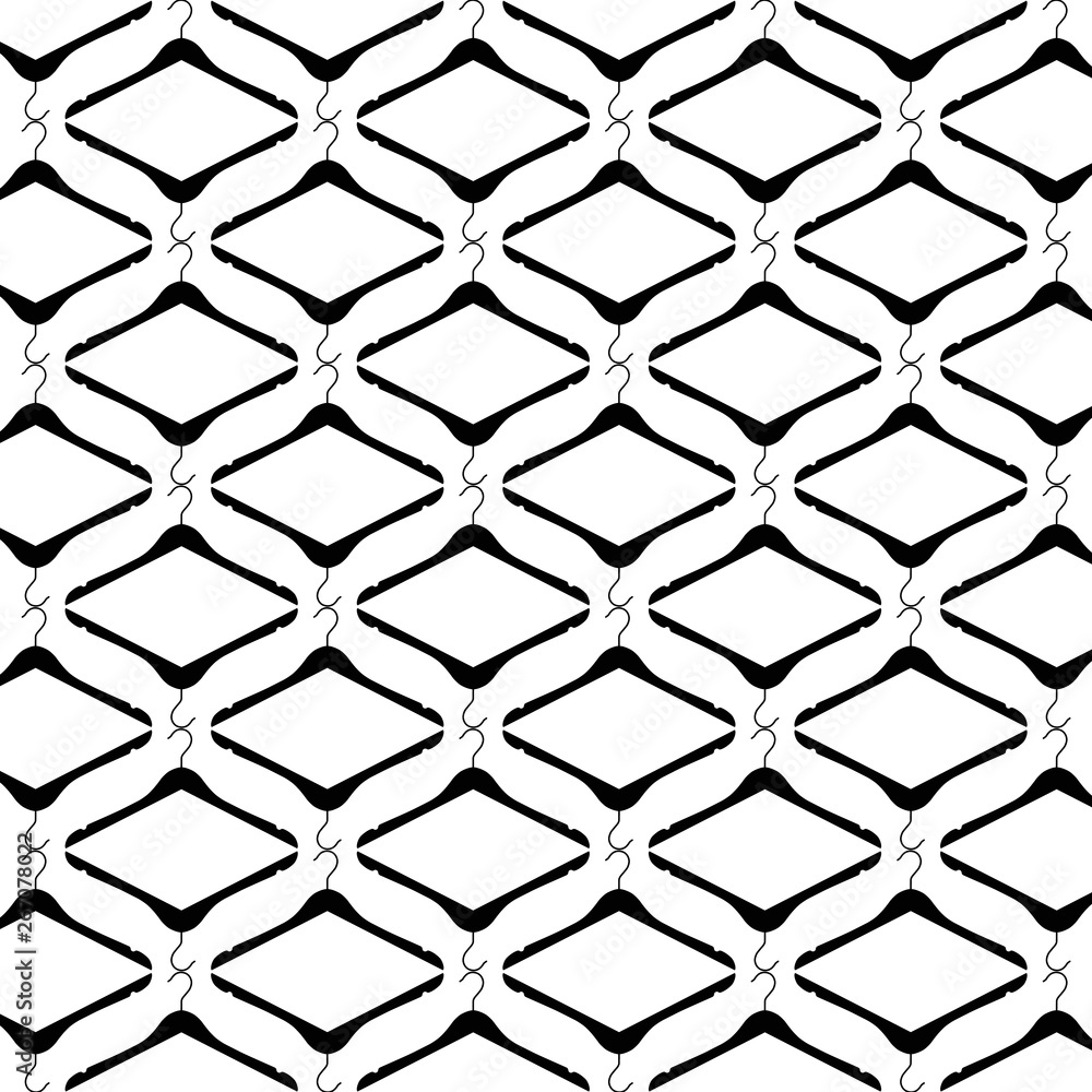 Fototapeta premium Background with coat hangers pattern