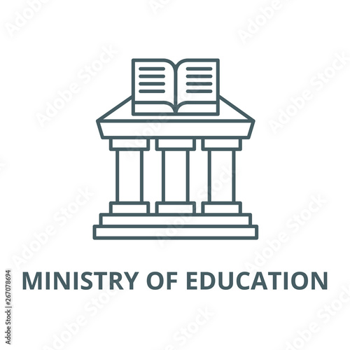 Ministry of education vector line icon, outline concept, linear sign