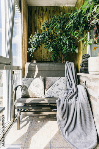 Balcony loggia interior classic design photo