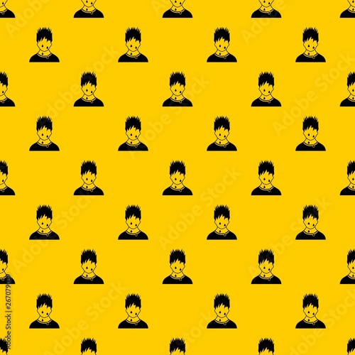 Sweaty man pattern seamless vector repeat geometric yellow for any design