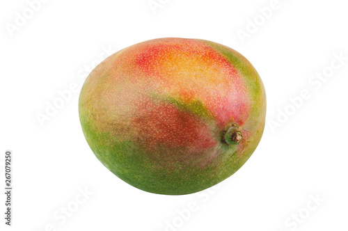 Fresh whole ripe mango isolated on white background. Clipping path