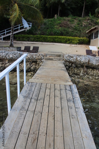 wooden floating jetty