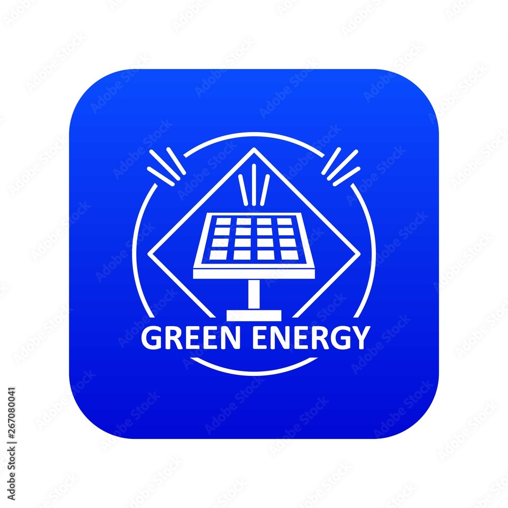 Energy icon blue vector isolated on white background