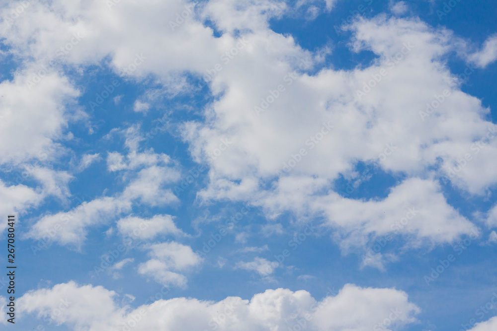 Blue sky white cumulus clouds background Blue sky white cumulus clouds background