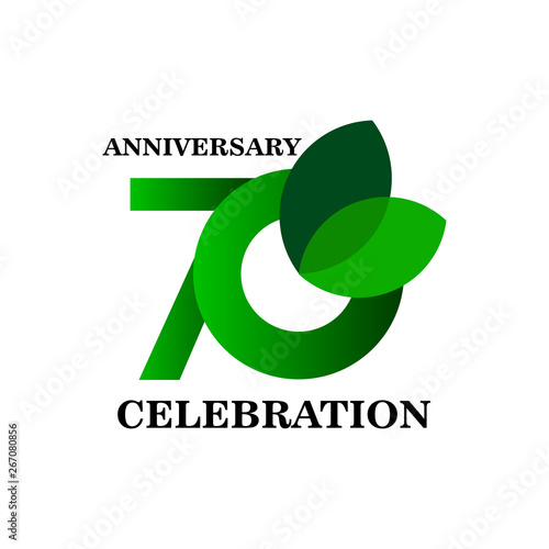 70 Year Anniversary Celebration Vector Template Design Illustration