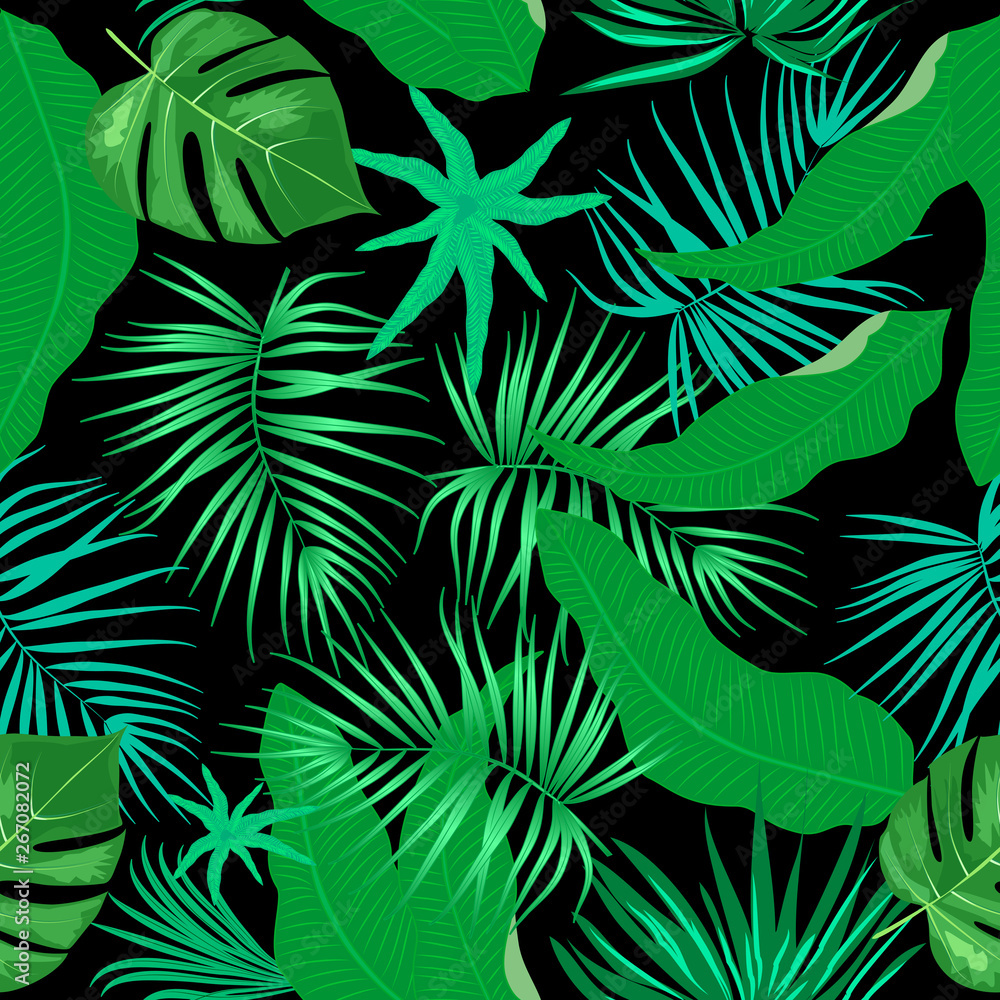 Tropical vector seamless pattern Tropical vector seamless pattern