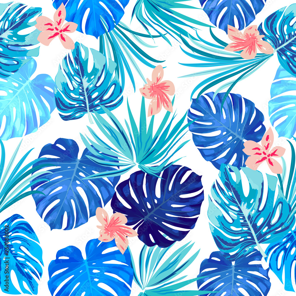 Tropical vector seamless pattern Tropical vector seamless pattern