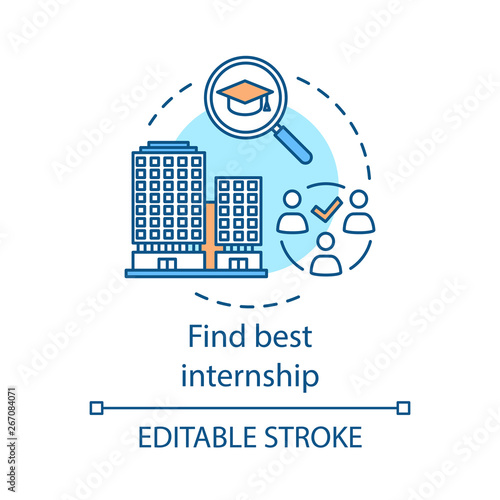 Find best internship concept icon