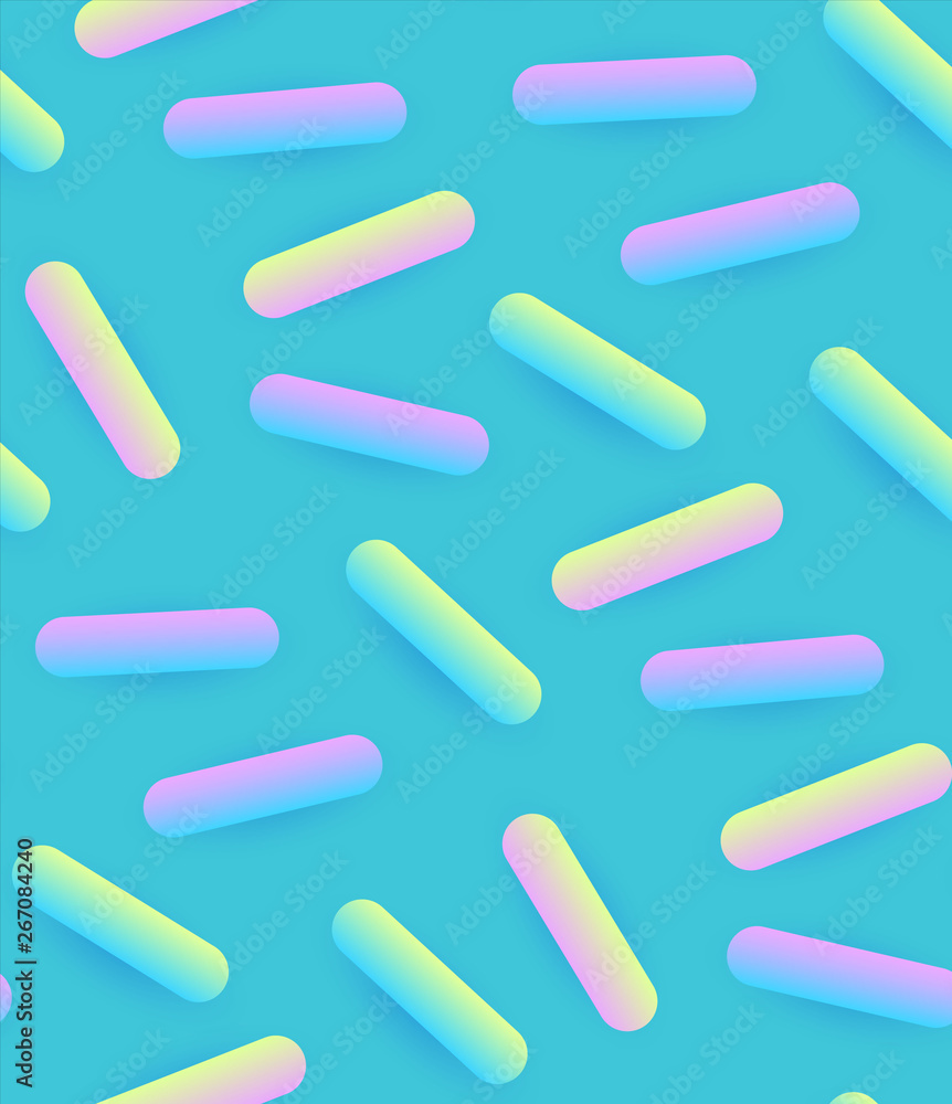 Seamless Pattern with Mint Glaze and Trendy Gradient Decorative Sprinkles. Candy, Donut and Ice Cream Design. Sweet Sweets. Seamless Pattern with Mint Glaze and Trendy Gradient Decorative Sprinkles. Candy, Donut and Ice Cream Design. Sweet Sweets.