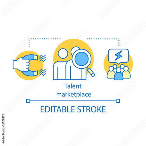 Talent marketplace source concept icon