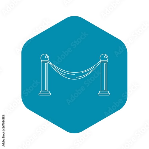 Barrier icon. Outline illustration of barrier vector icon for web