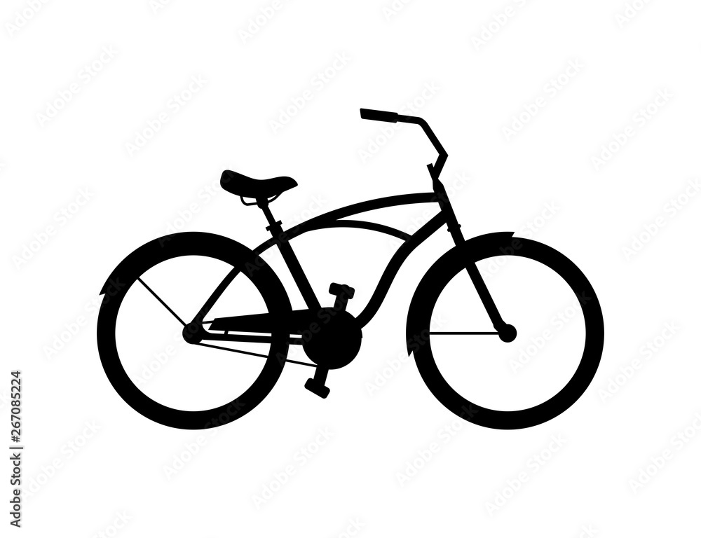 Fototapeta premium Cruiser Bike. isolated on white background