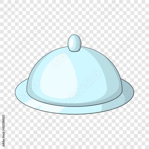 Tray with lid icon. Cartoon illustration of tray with lid vector icon for web