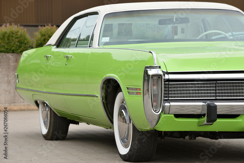 Detail of a vintage car.