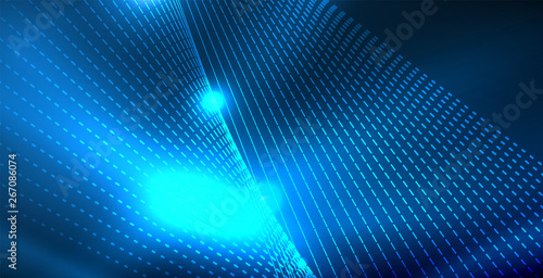 Wallpaper Mural Color neon lights with waves abstract background Torontodigital.ca