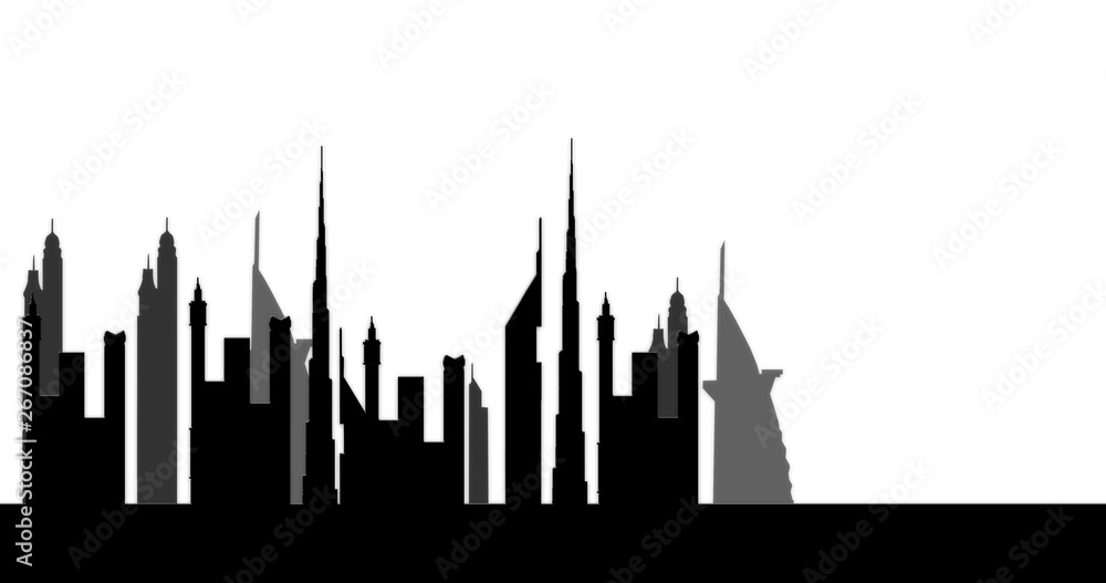 Skyline Dubai city