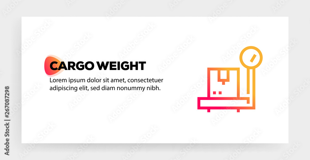 CARGO WEIGHT ICON CONCEPT CARGO WEIGHT ICON CONCEPT