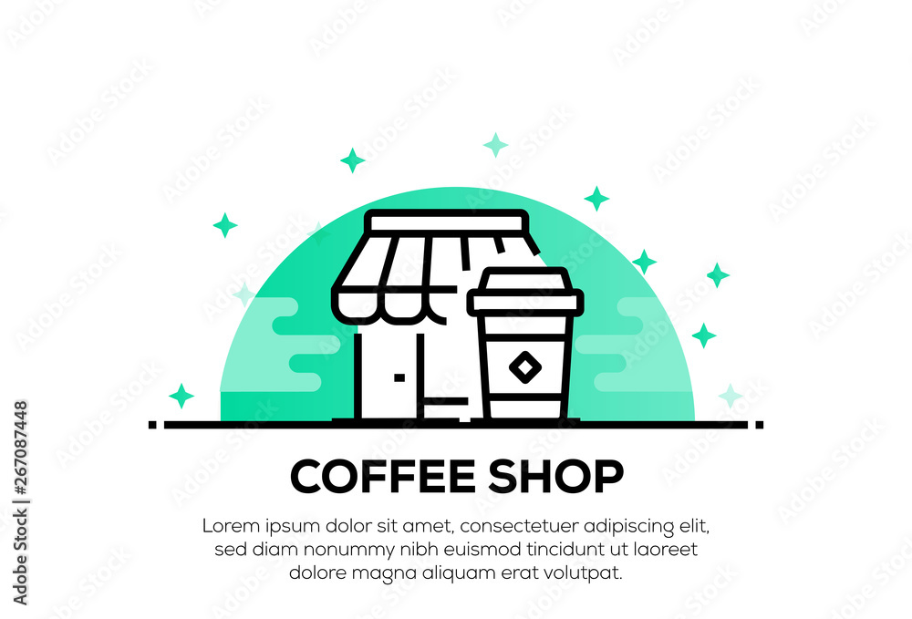 COFFEE SHOP ICON CONCEPT COFFEE SHOP ICON CONCEPT