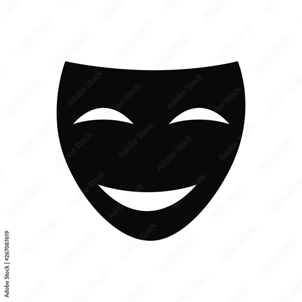 Theater mask icon vector illustration